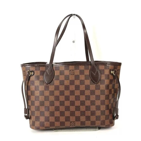 Auth LOUIS VUITTON N41359 Damier Never full PM Shoulder Bag with pouch Tote Bag - Picture 1 of 16